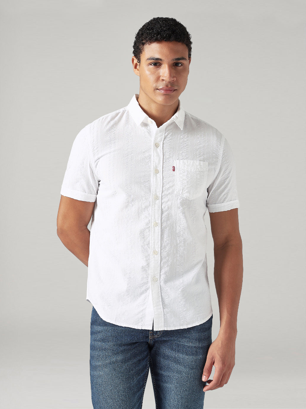 Men's Solid Slim Fit Oxford Shirt