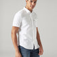 Men's Solid Slim Fit Oxford Shirt - Side View