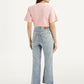 Women's Light Blue Ribcage Cropped Bootcut Fit High Rise Jeans - 34adb8b011e17da7f0f12affdd856c8c View