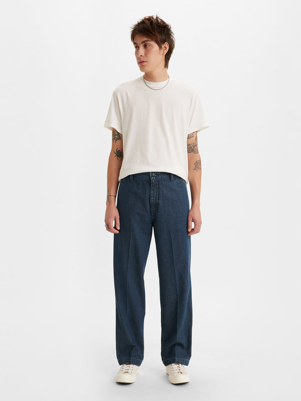 Men's Blue Straight Fit Mid Rise Jeans