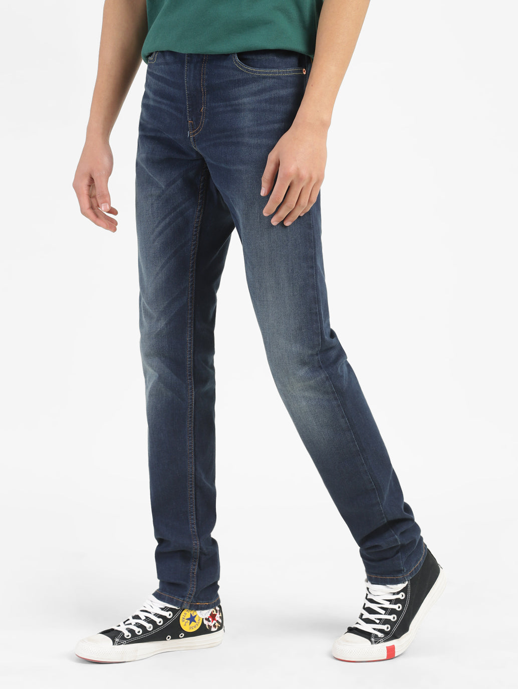 Men's 512 Blue Slim Tapered Fit Mid Rise Jeans - 24c0475f-05a3-4d63-ab0a-3a7baa1de023 View
