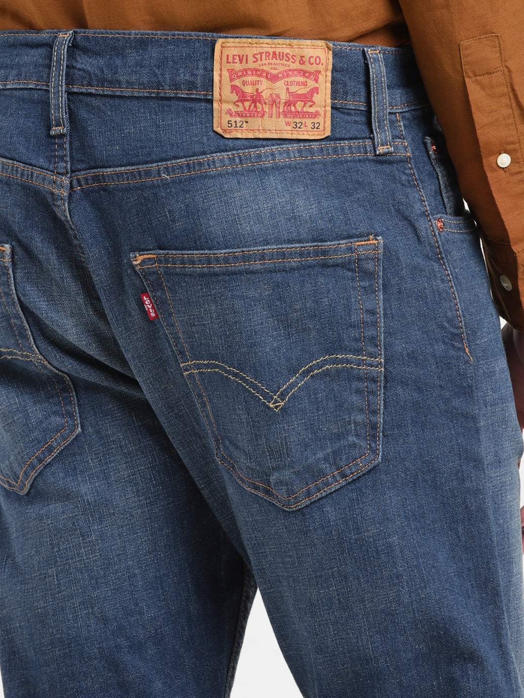 Men's 512 Blue Slim Tapered Fit Mid Rise Jeans - 3b37db8a-2bc5-4fb1-90dd-556cb0a3fb16 View