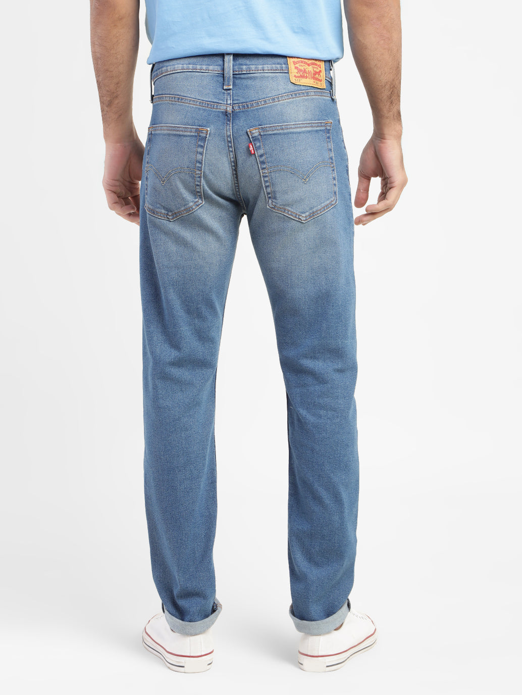 Men's 512 Blue Slim Tapered Fit Mid Rise Jeans - 3c706bd9-4e1c-4afb-849f-4bb65d24ceb2 View
