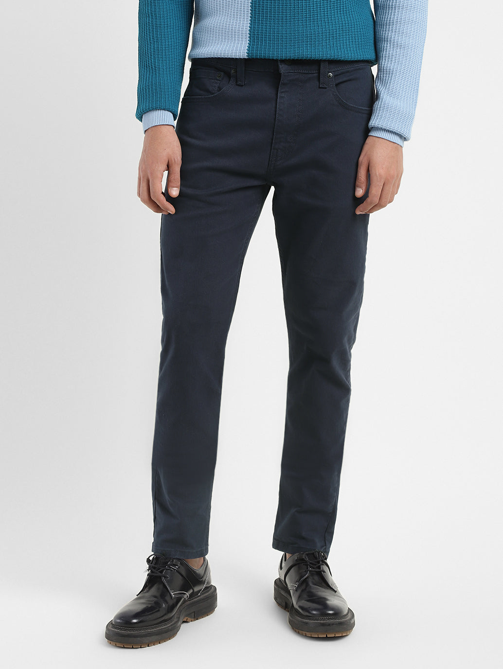 Men's 512 Navy Blue Slim Tapered Fit Mid Rise Jeans - 7f5471ab-7116-4343-80a8-c216c49c35a1 View
