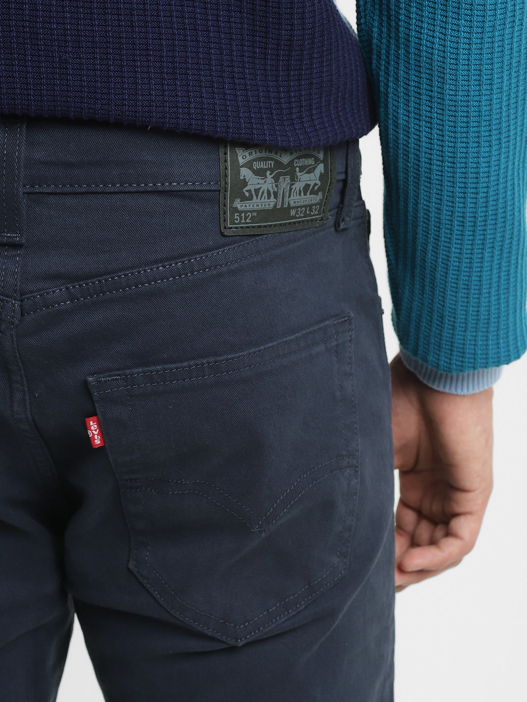 Men's 512 Navy Blue Slim Tapered Fit Mid Rise Jeans - 565ef76f-a6e7-4bb0-81bb-300ac0126809 View