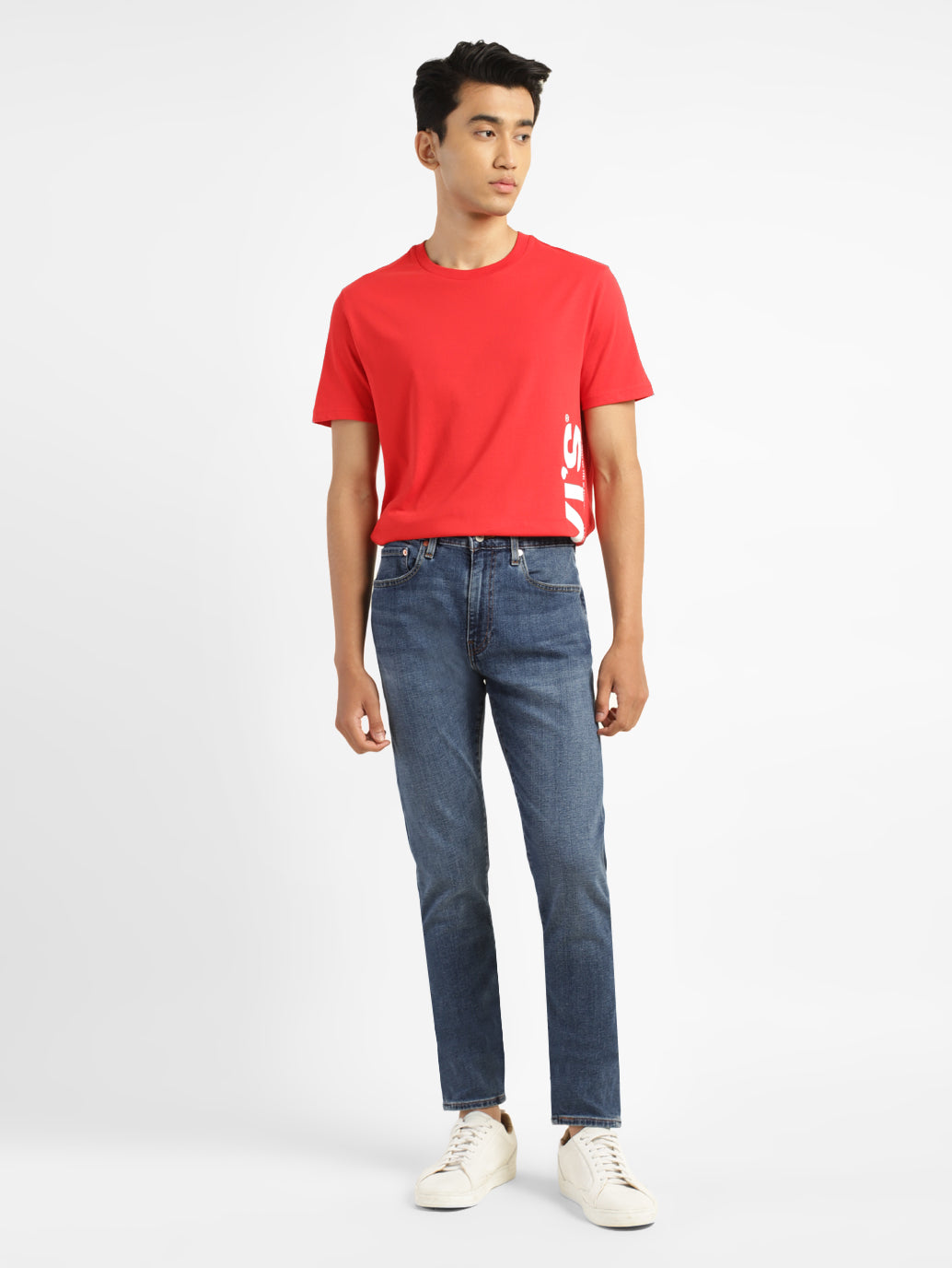 Men's 512 Blue Slim Tapered Fit Mid Rise Jeans - 459b25e3-08b0-405d-bc1f-1eb93beaf503 View