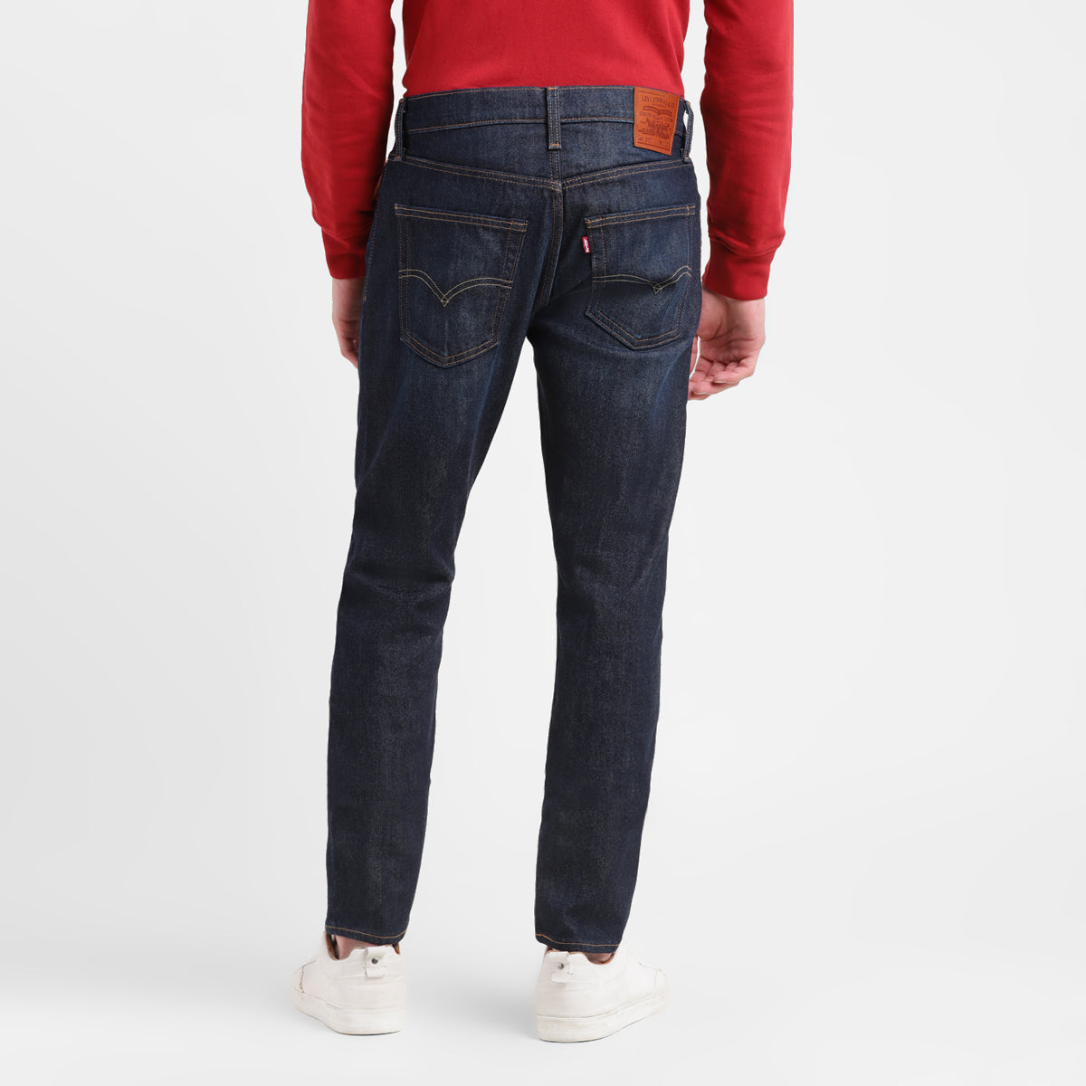 Men's 512 Blue Slim Tapered Fit Mid Rise Jeans - Back View