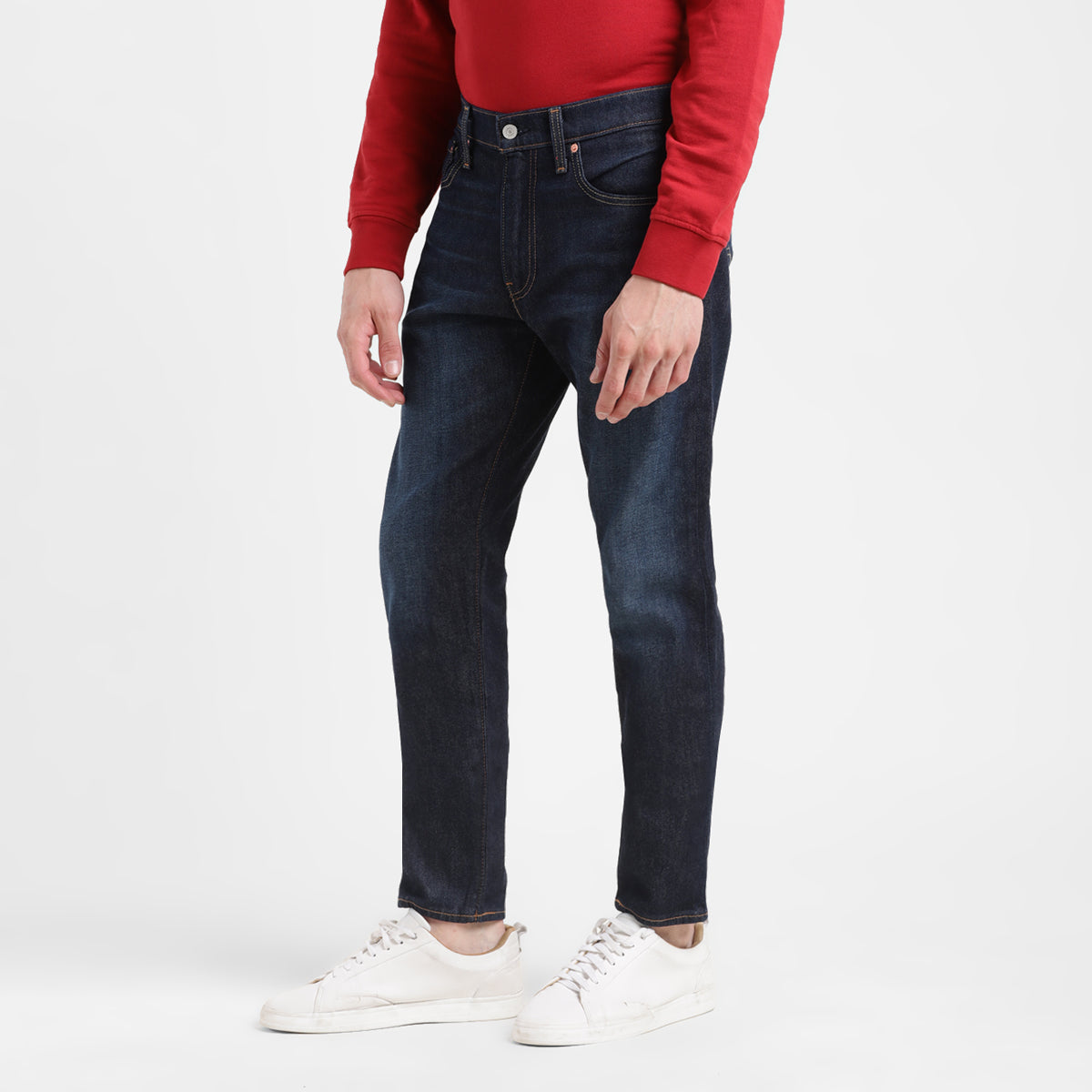 Men's 512 Blue Slim Tapered Fit Mid Rise Jeans - Side View