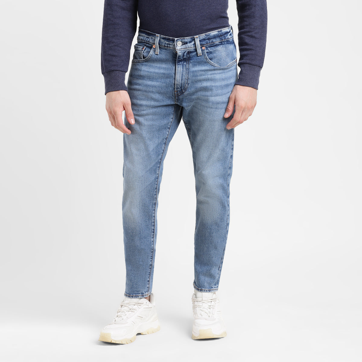 Men's 512 Blue Slim Tapered Fit Mid Rise Jeans - Front View