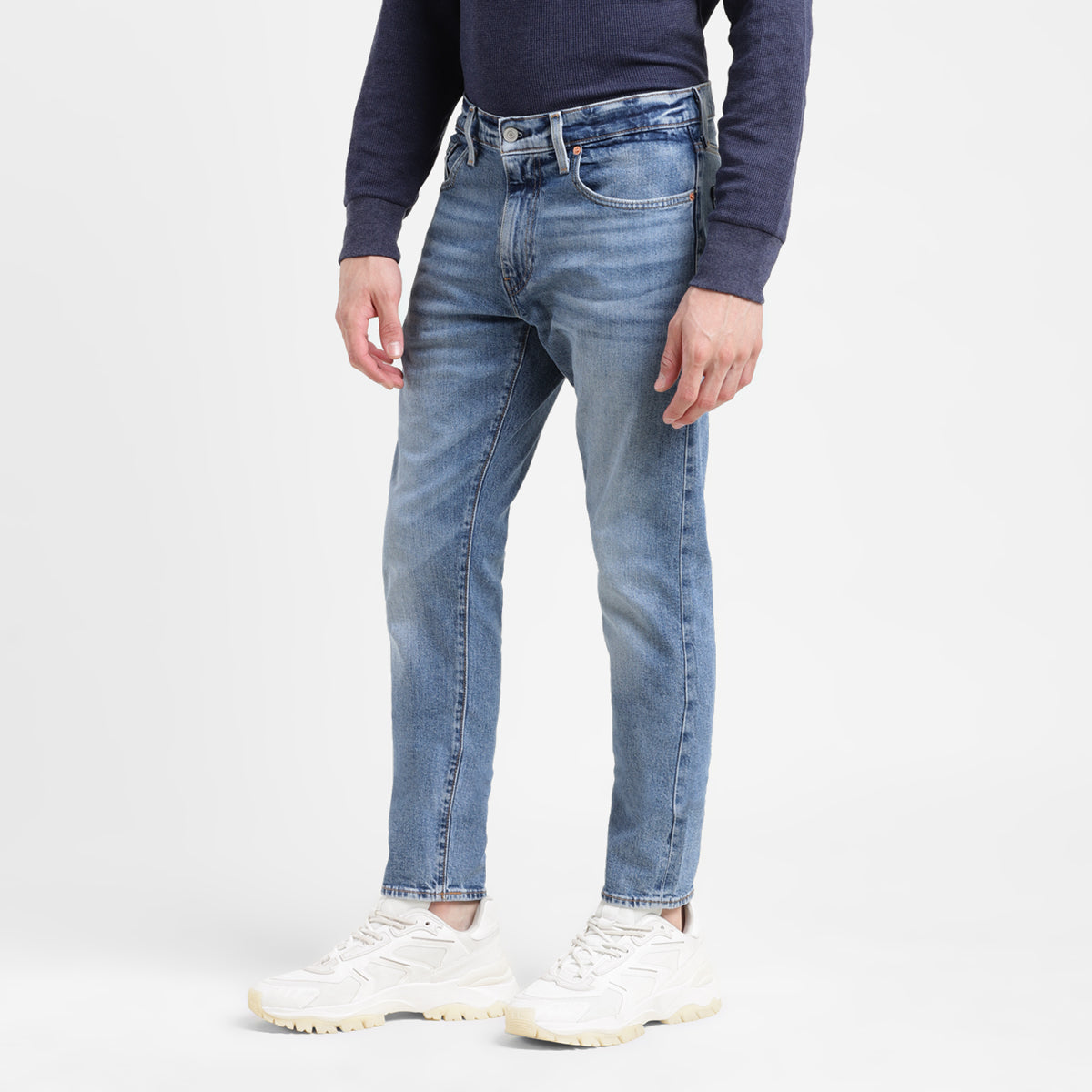 Men's 512 Blue Slim Tapered Fit Mid Rise Jeans - Side View