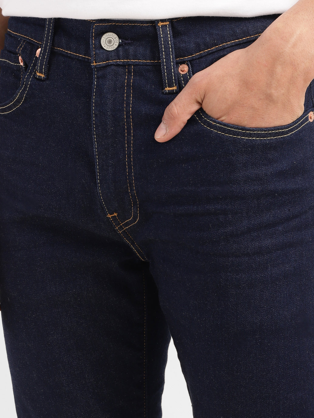 Men's 512 Blue Slim Tapered Fit Mid Rise Jeans - 467767a1-e2b7-4d62-b9e1-6a8cb3800b5f View