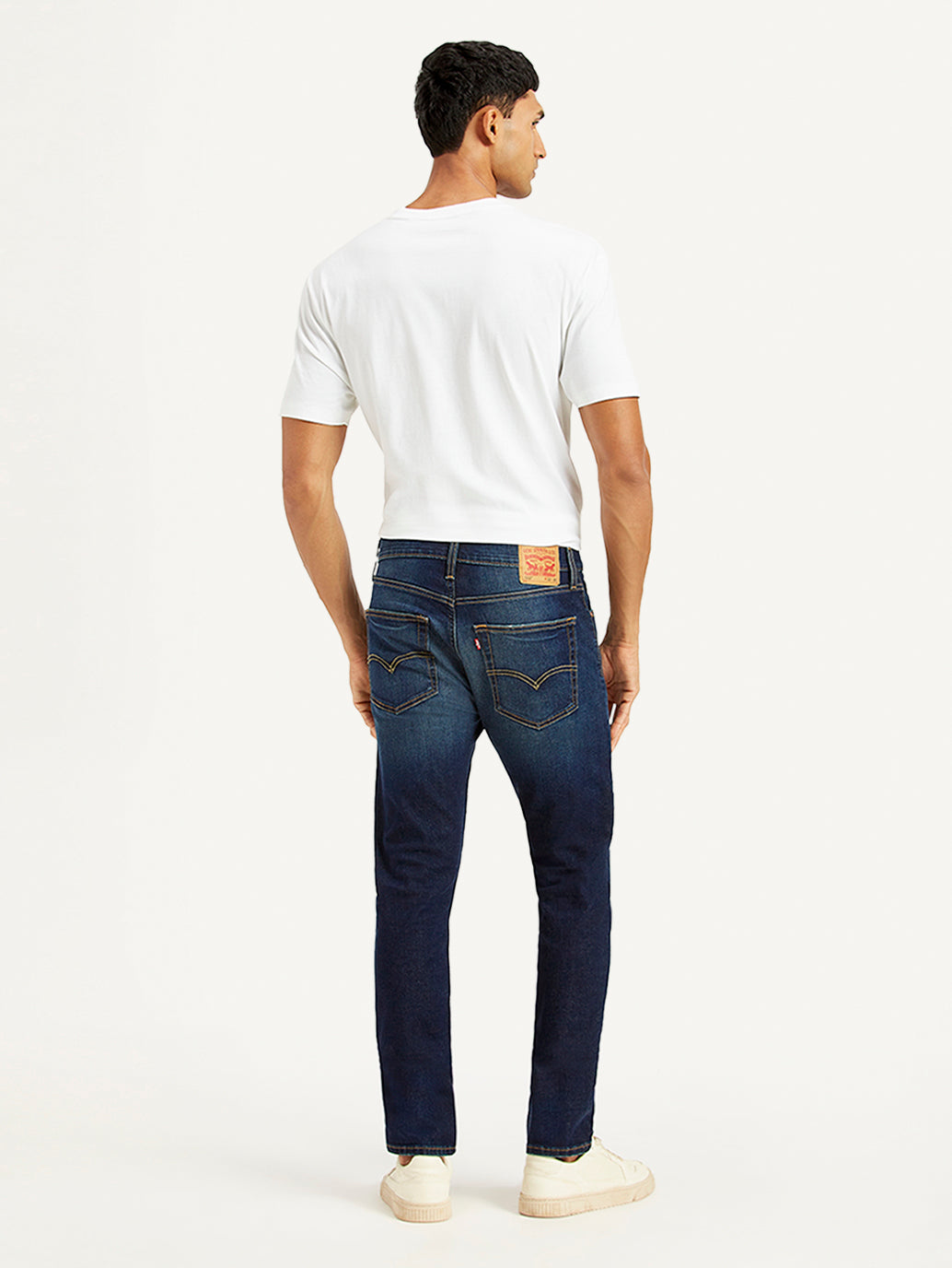 Men's 512 Navy Blue Slim Tapered Fit Mid Rise Jeans - Back View