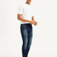 Men's 512 Navy Blue Slim Tapered Fit Mid Rise Jeans - Side View