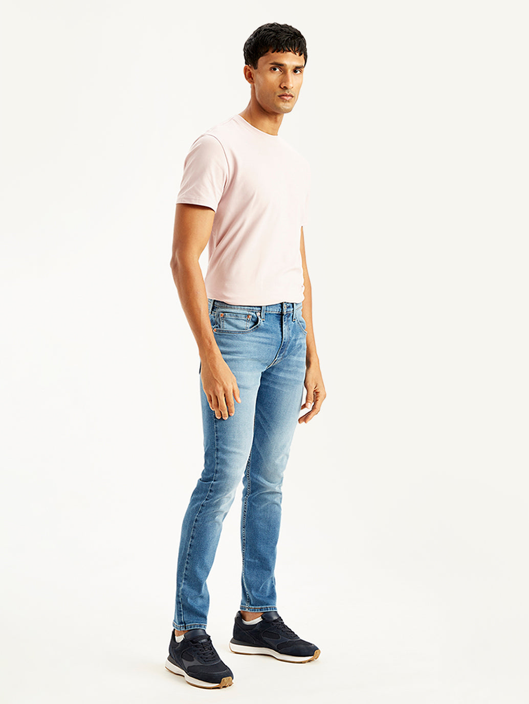 Men's 512 Blue Slim Tapered Fit Mid Rise Jeans - 56063f0e-b822-45b3-bf90-30a424b31715 View