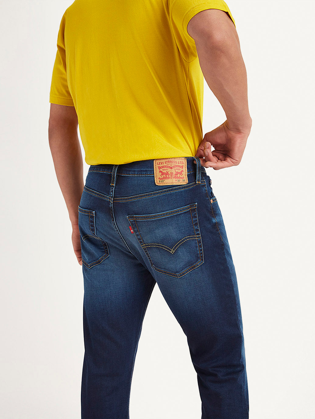 Men's 512 Navy Blue Slim Tapered Fit Mid Rise Jeans - cc493694-8fb0-4b66-9940-e3abb97a4c97 View
