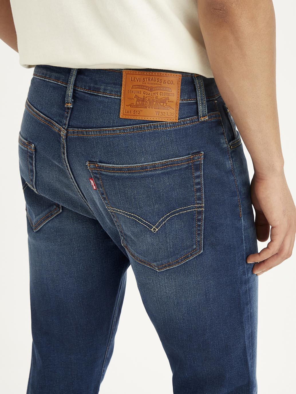 Men's 512 Blue Slim Tapered Fit Mid Rise Jeans - 788ce669-9936-4db7-961c-bb0a006bc8a0 View