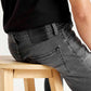 Men's 512 Charcoal Grey Slim Tapered Fit Mid Rise Jeans - Detail View