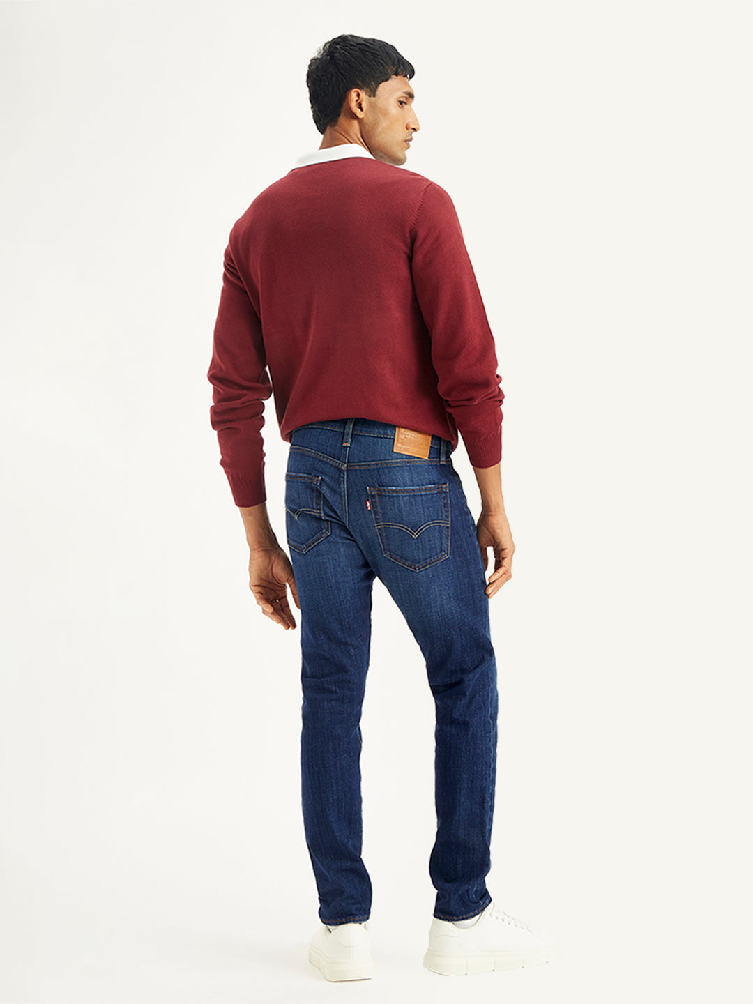 Men's 512 Blue Slim Tapered Fit Mid Rise Jeans - Back View