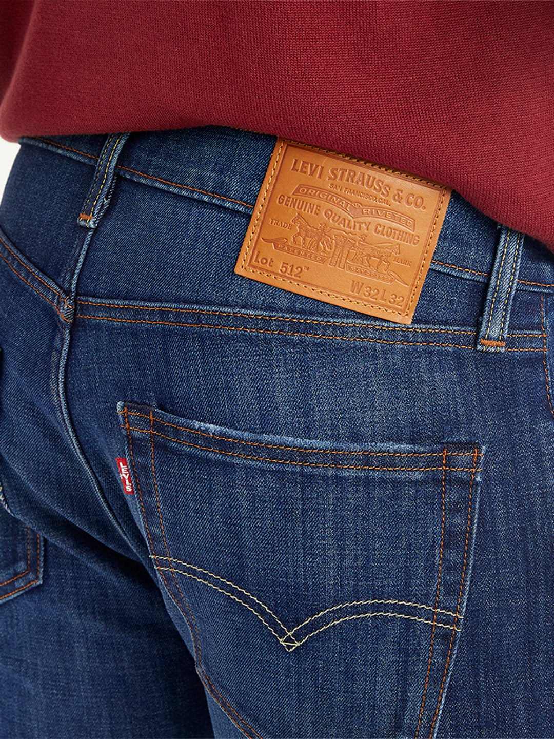 Men's 512 Blue Slim Tapered Fit Mid Rise Jeans - be387fab-f597-4eab-b714-e26ad5f5a438 View