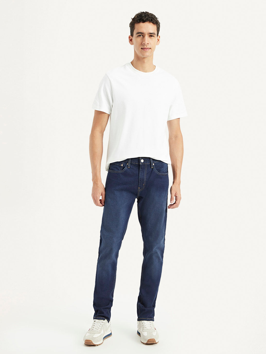 Men's 512 Dark Blue Slim Tapered Fit Mid Rise Jeans