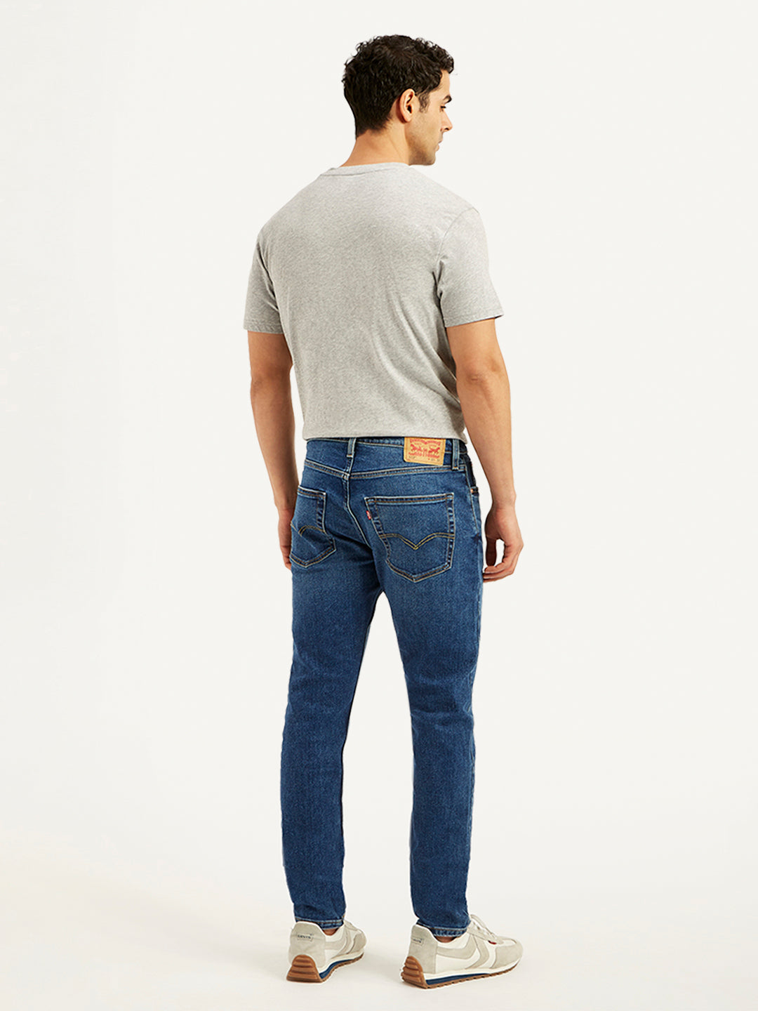 Men's 512 Blue Slim Tapered Fit Mid Rise Jeans - Back View