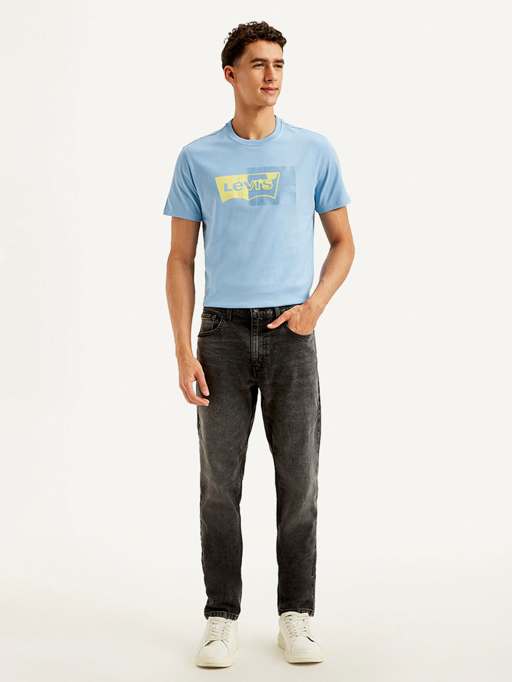 Men's 512 Charcoal Grey Slim Tapered Fit Mid Rise Jeans - Front View