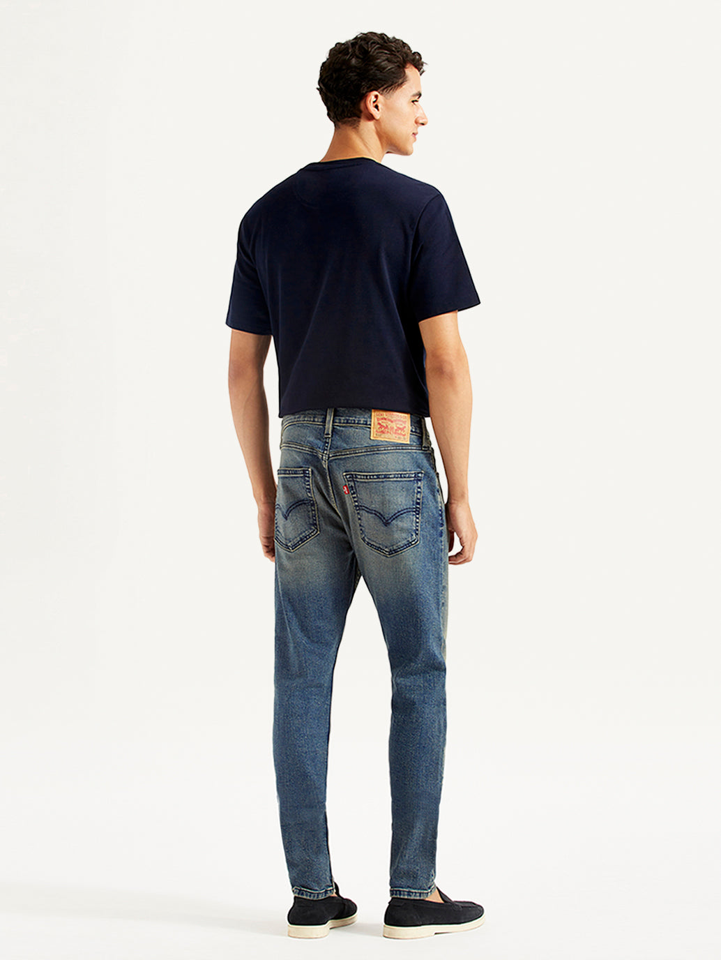 Men's 512 Blue Slim Tapered Fit Mid Rise Jeans - Back View