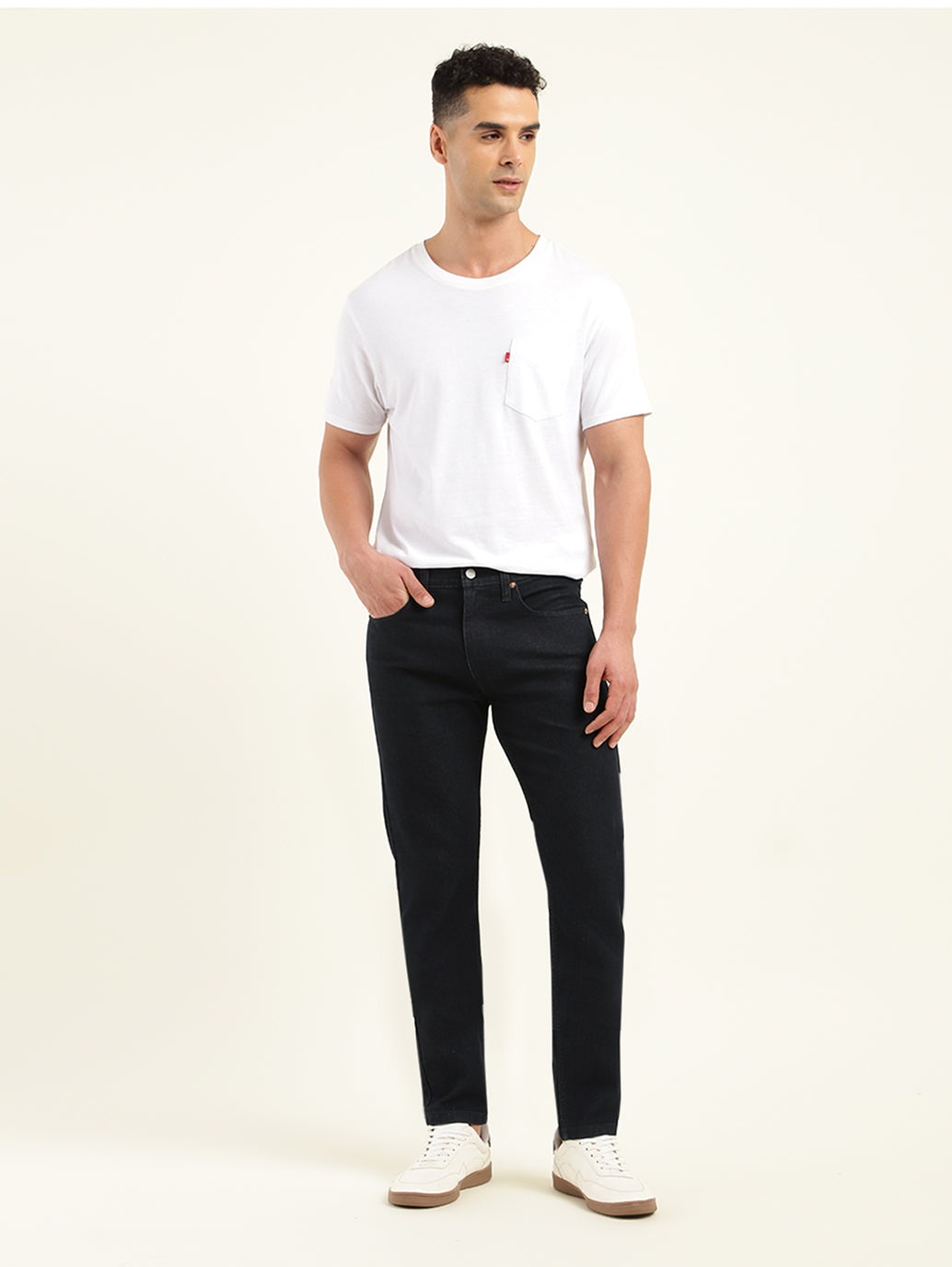 Men's 512 Dark Indigo Slim Tapered Fit Mid Rise Jeans - Front View