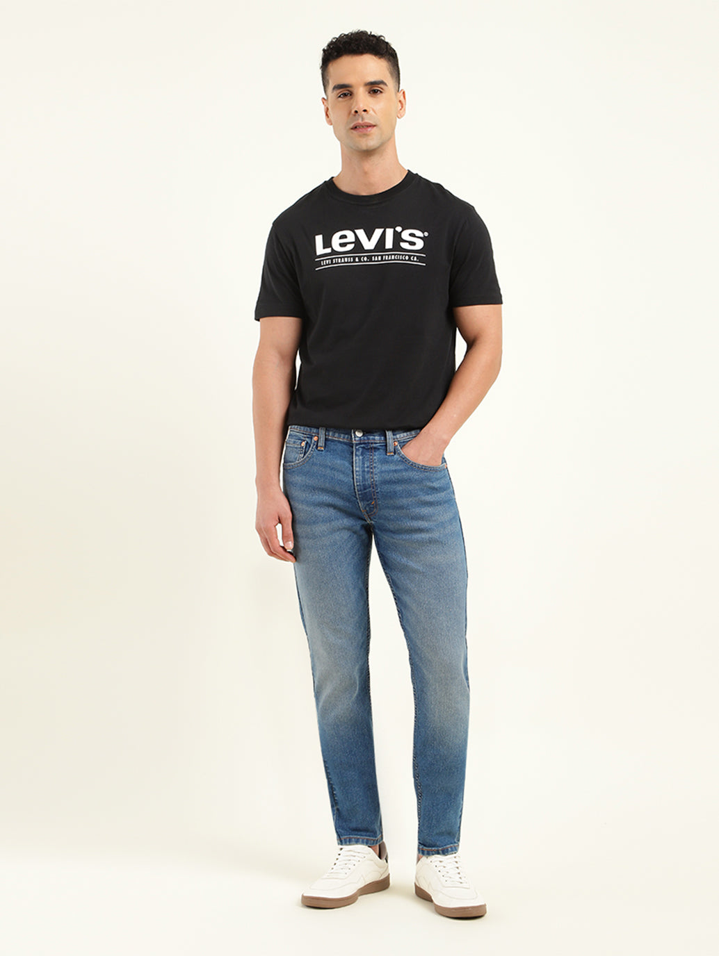 Men's 512 Indigo Slim Tapered Fit Mid Rise Jeans - Front View