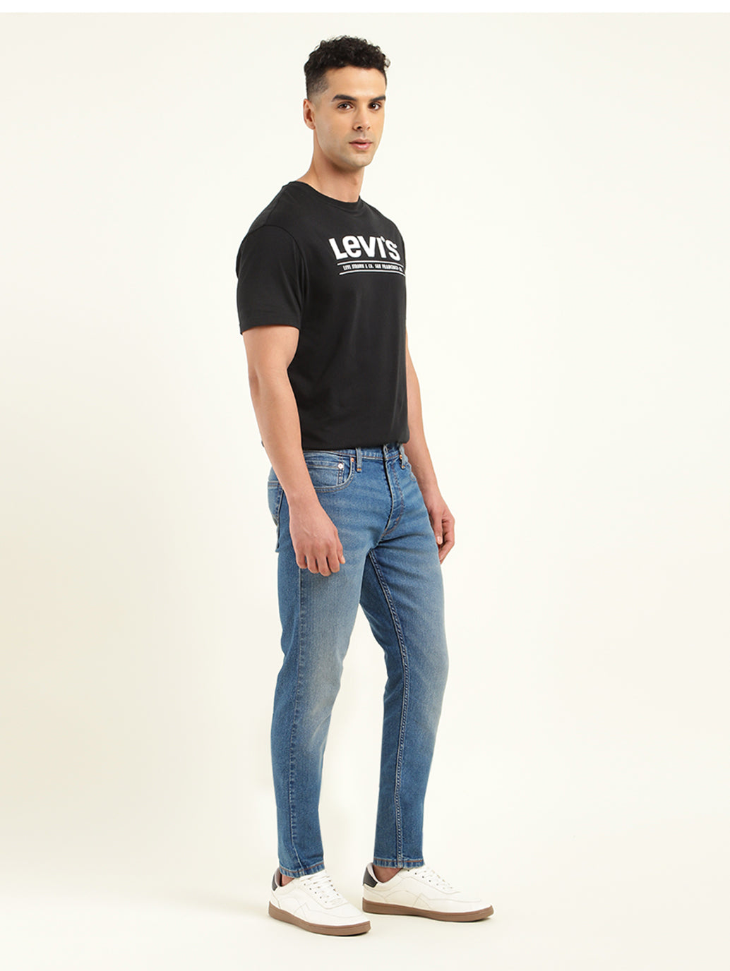 Men's 512 Indigo Slim Tapered Fit Mid Rise Jeans - Side View
