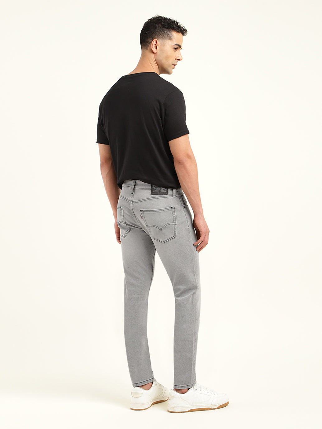 Men's 512 Grey Slim Tapered Fit Mid Rise Jeans - Back View