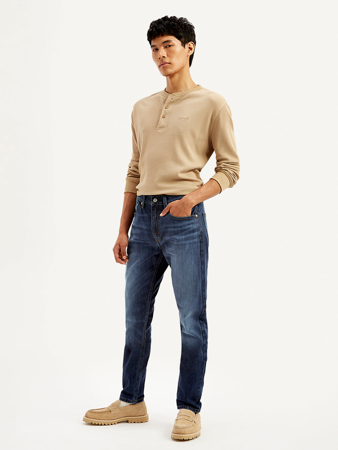 Men's 512 Blue Slim Tapered Fit Mid Rise Jeans - 20 View