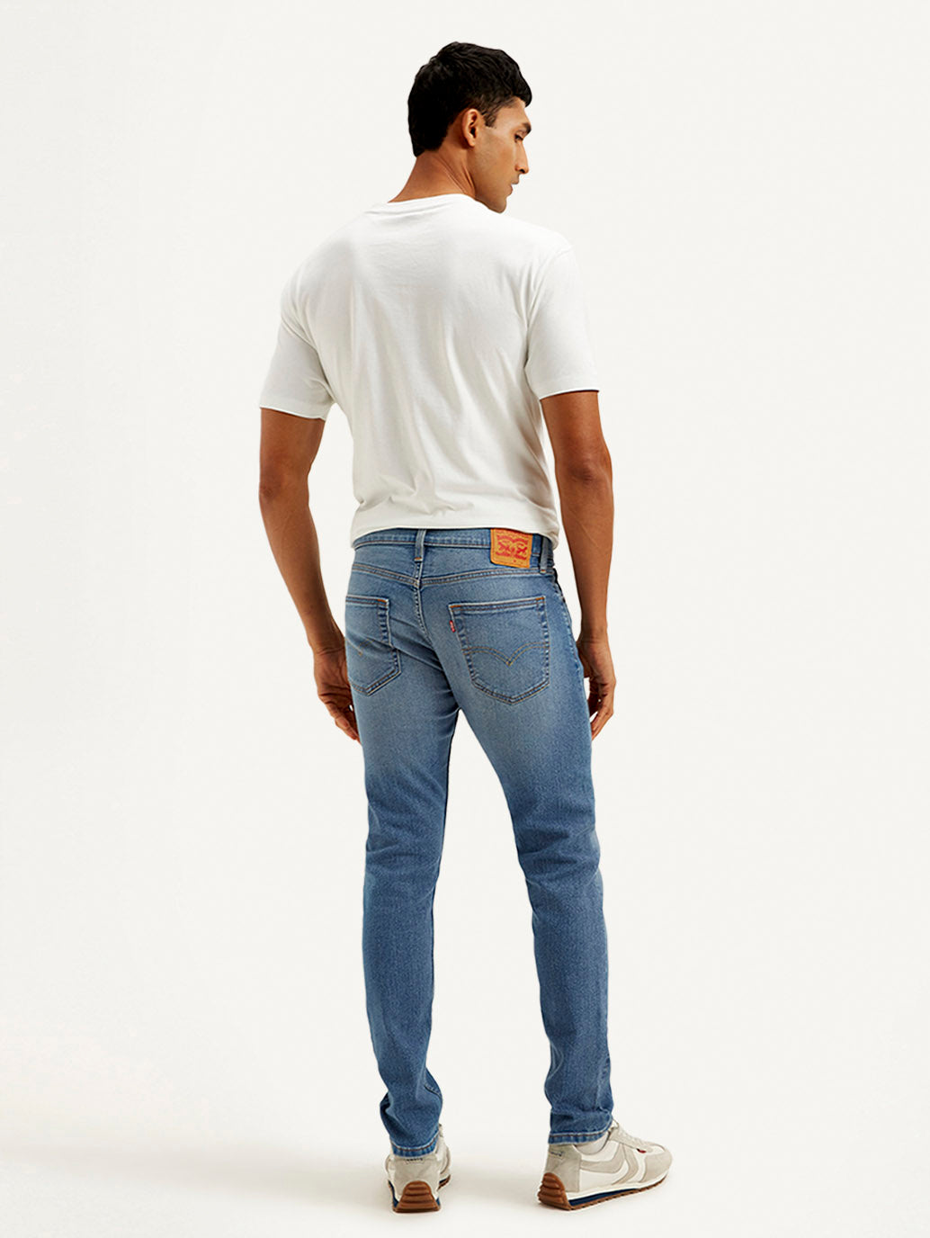 Men's 512 Navy Blue Slim Tapered Fit Mid Rise Jeans - Back View