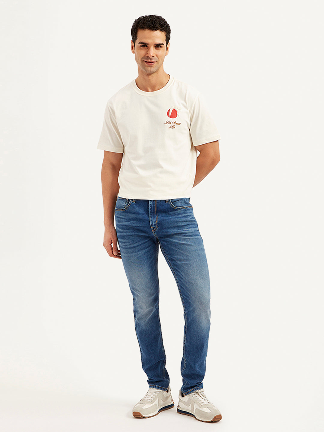 Men's 512 Blue Slim Tapered Fit Mid Rise Jeans - 20 View