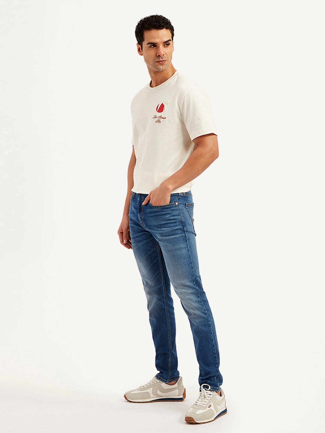 Men's 512 Blue Slim Tapered Fit Mid Rise Jeans - 20 View