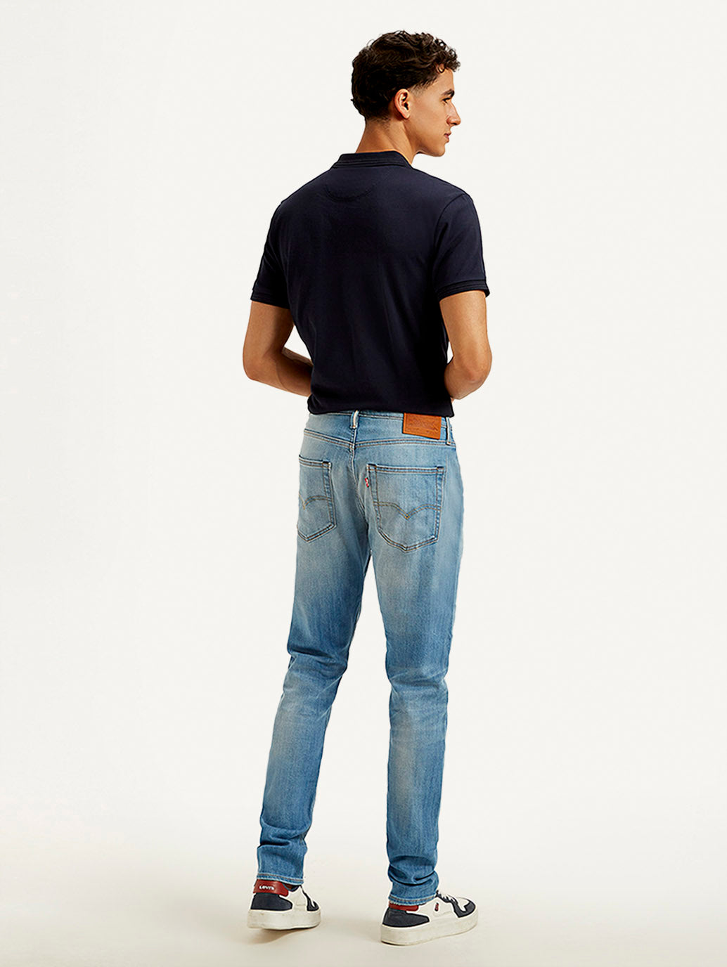 Men's 512 Blue Slim Tapered Fit Mid Rise Jeans - Back View