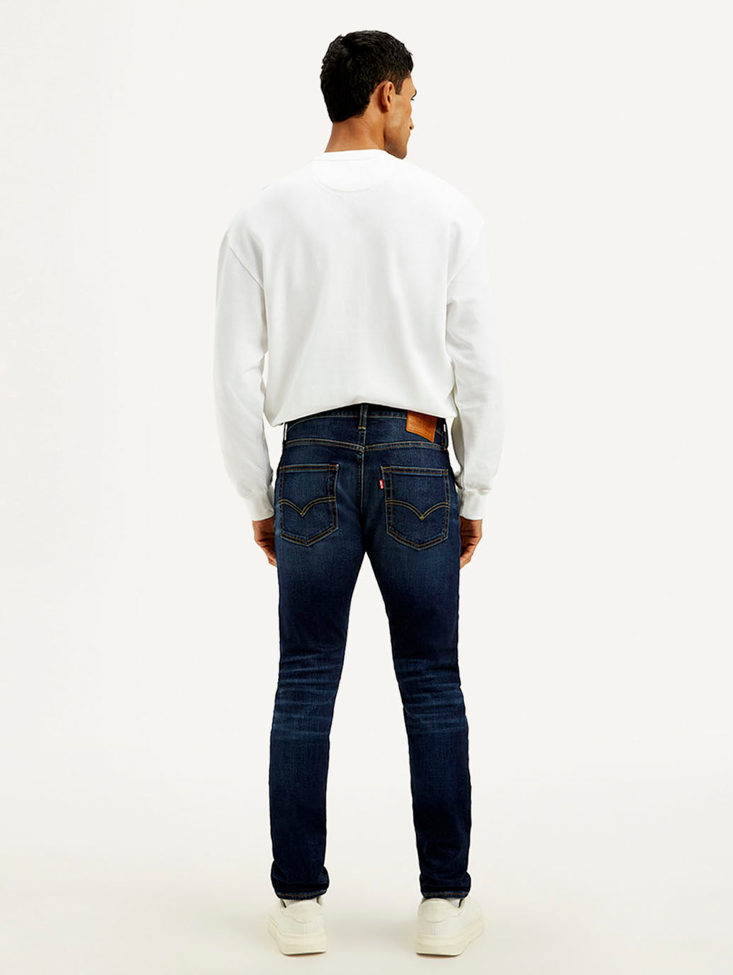 Men's 512 Blue Slim Tapered Fit Mid Rise Jeans - Back View