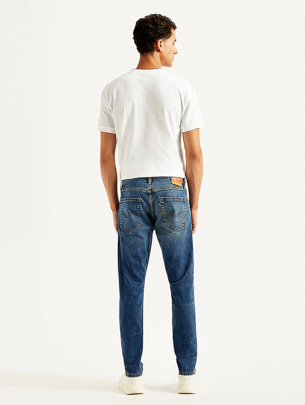 Men's 512 Blue Slim Tapered Fit Mid Rise Jeans - Back View