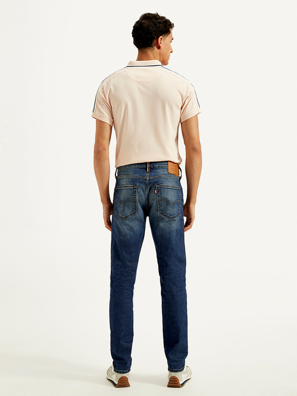 Men's 512 Blue Slim Tapered Fit Mid Rise Jeans - Back View