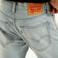 Men's 512 Light Blue Slim Tapered Fit Mid Rise Jeans - Detail View