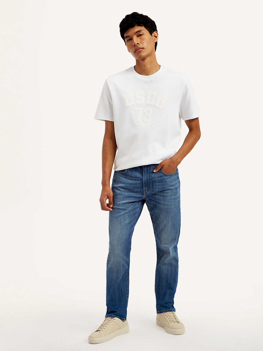 Men's 512 Blue Slim Tapered Fit Mid Rise Jeans - 20 View
