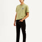 Men's 512 Black Slim Tapered Fit Mid Rise Selvedge Jeans - Side View