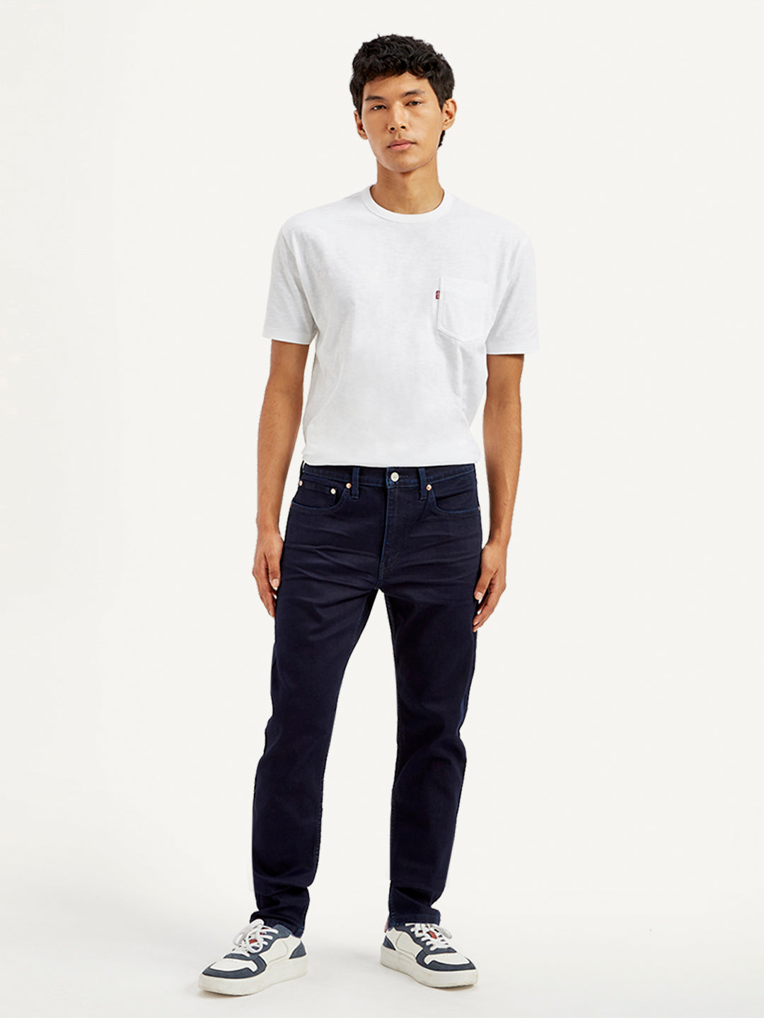 Men's 512 Navy Blue Slim Tapered Fit Mid Rise Jeans - 20 View