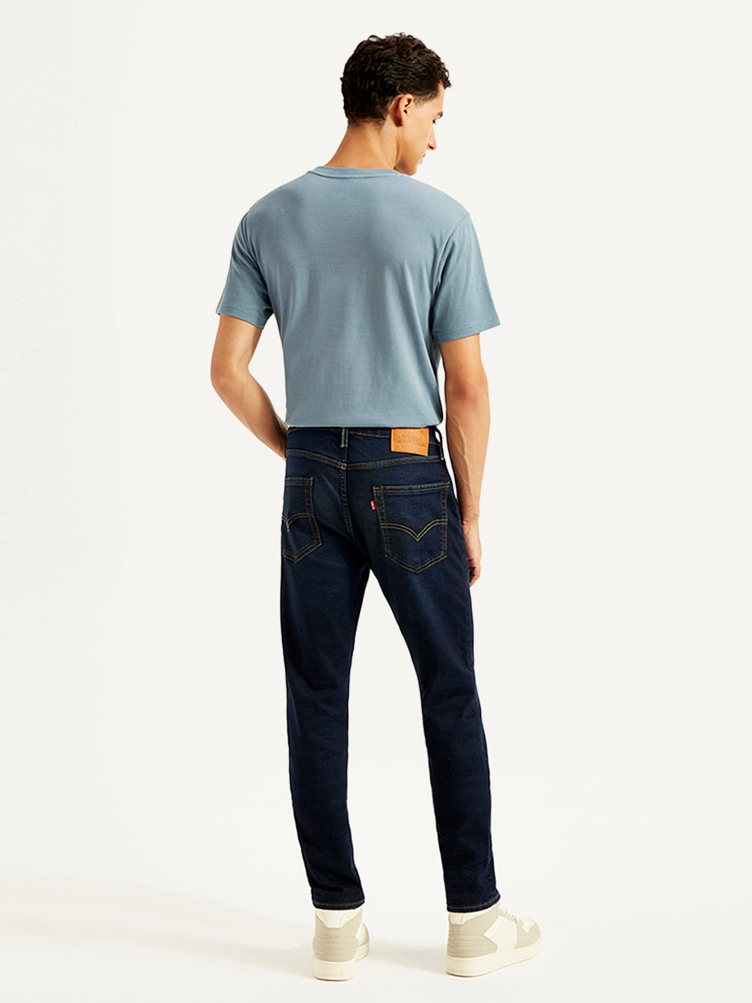 Men's 512 Blue Slim Tapered Fit Mid Rise Jeans - Back View