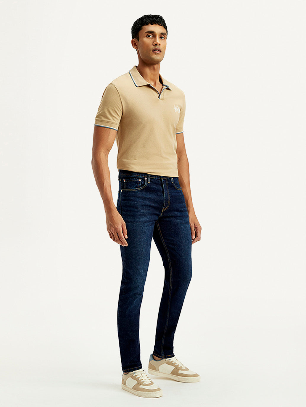 Men's 512 Navy Slim Tapered Fit Mid Rise Jeans - Side View