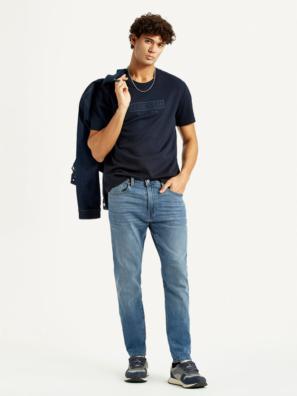 Men's 512 Blue Slim Tapered Fit Mid Rise Selvedge Jeans