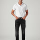 Men's 512 Black Slim Tapered Fit Mid Rise Selvedge Jeans - Styleshot View