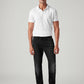 Men's 512 Black Slim Tapered Fit Mid Rise Selvedge Jeans - Front View