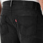 Men's 512 Black Slim Tapered Fit Mid Rise Selvedge Jeans - Detail View