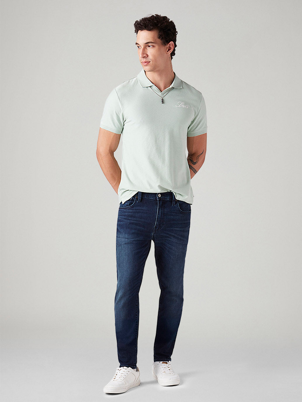 Men's 512 Dark Blue Slim Tapered Fit Mid Rise Jeans